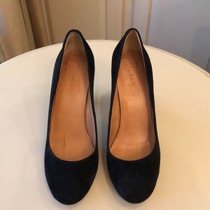 J C CREW SUEDE HEELS